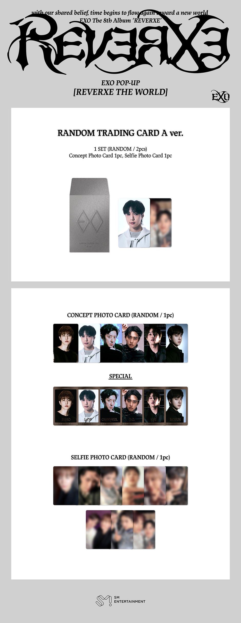 RANDOM TRADING CARD [A ver.] - EXO 'REVERXE - The 8th Album' POP-UP MD ...