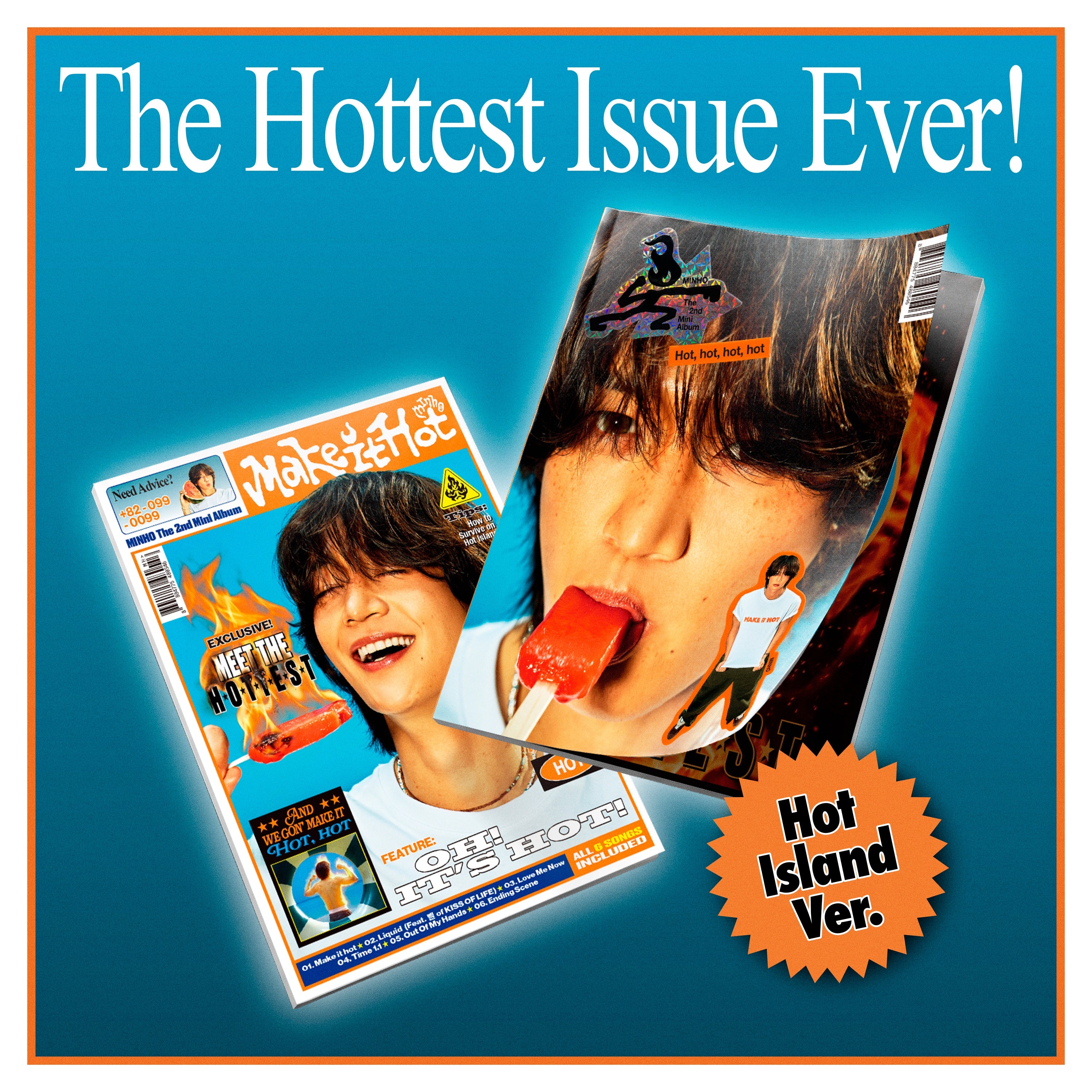 MINHO - The 2nd Mini Album 'Make it hot' (Hot island Ver.) - SET