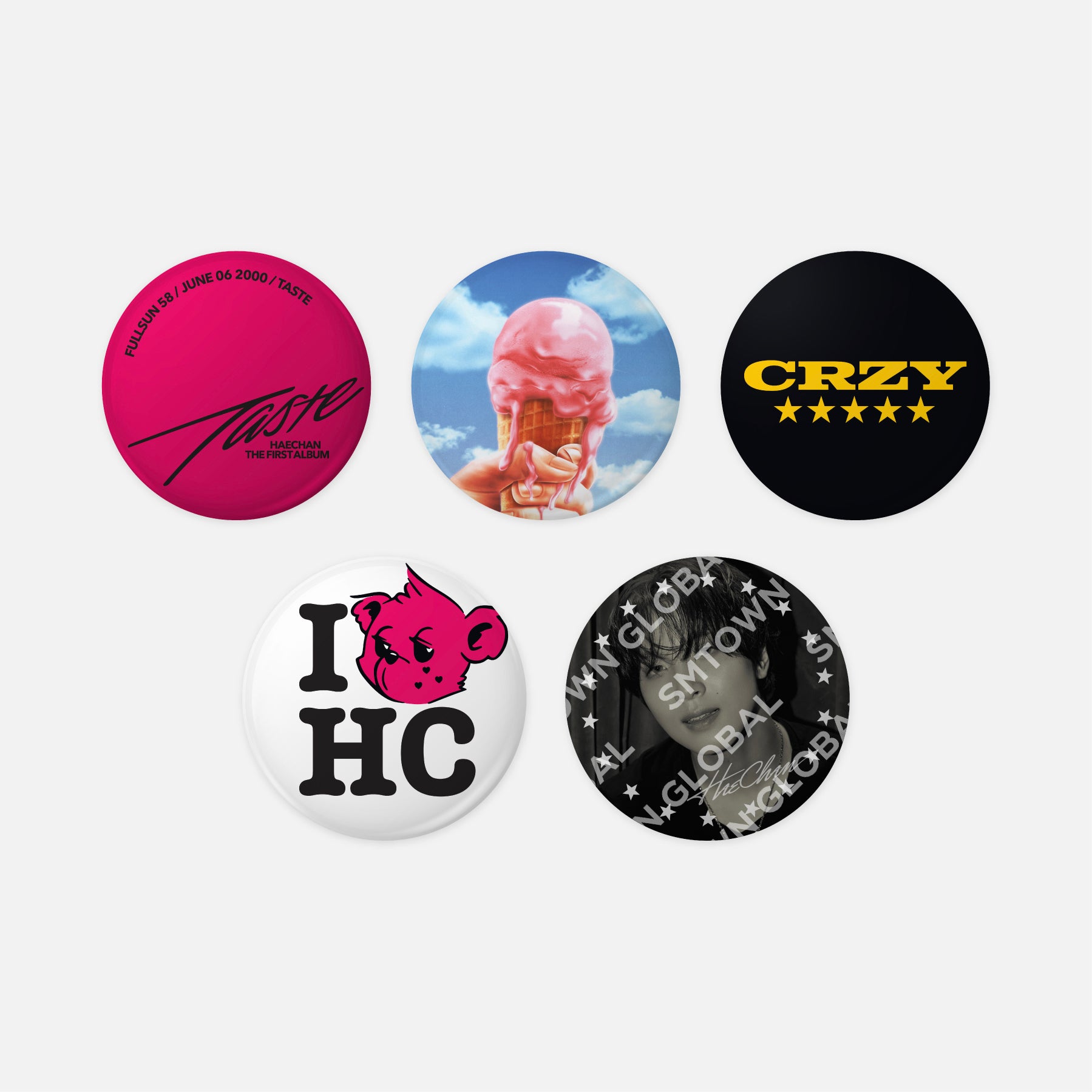 PIN BUTTON SET- HAECHAN - The 1st Album 'TASTE' MD