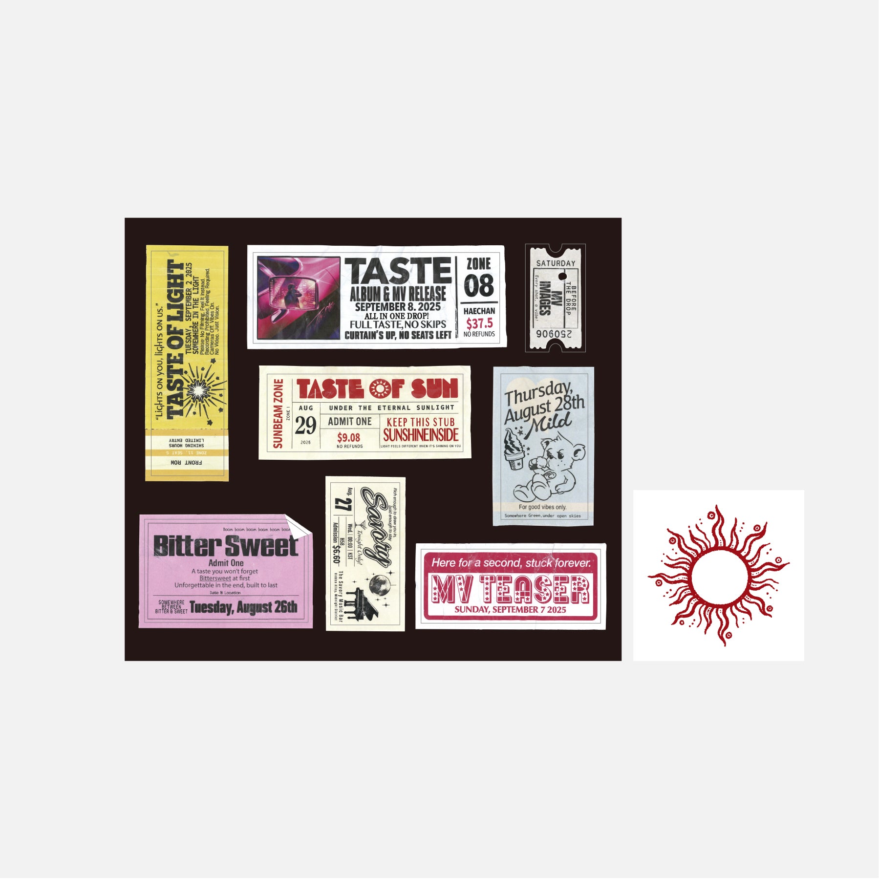 TATTOO + STICKER SET- HAECHAN - The 1st Album 'TASTE' MD