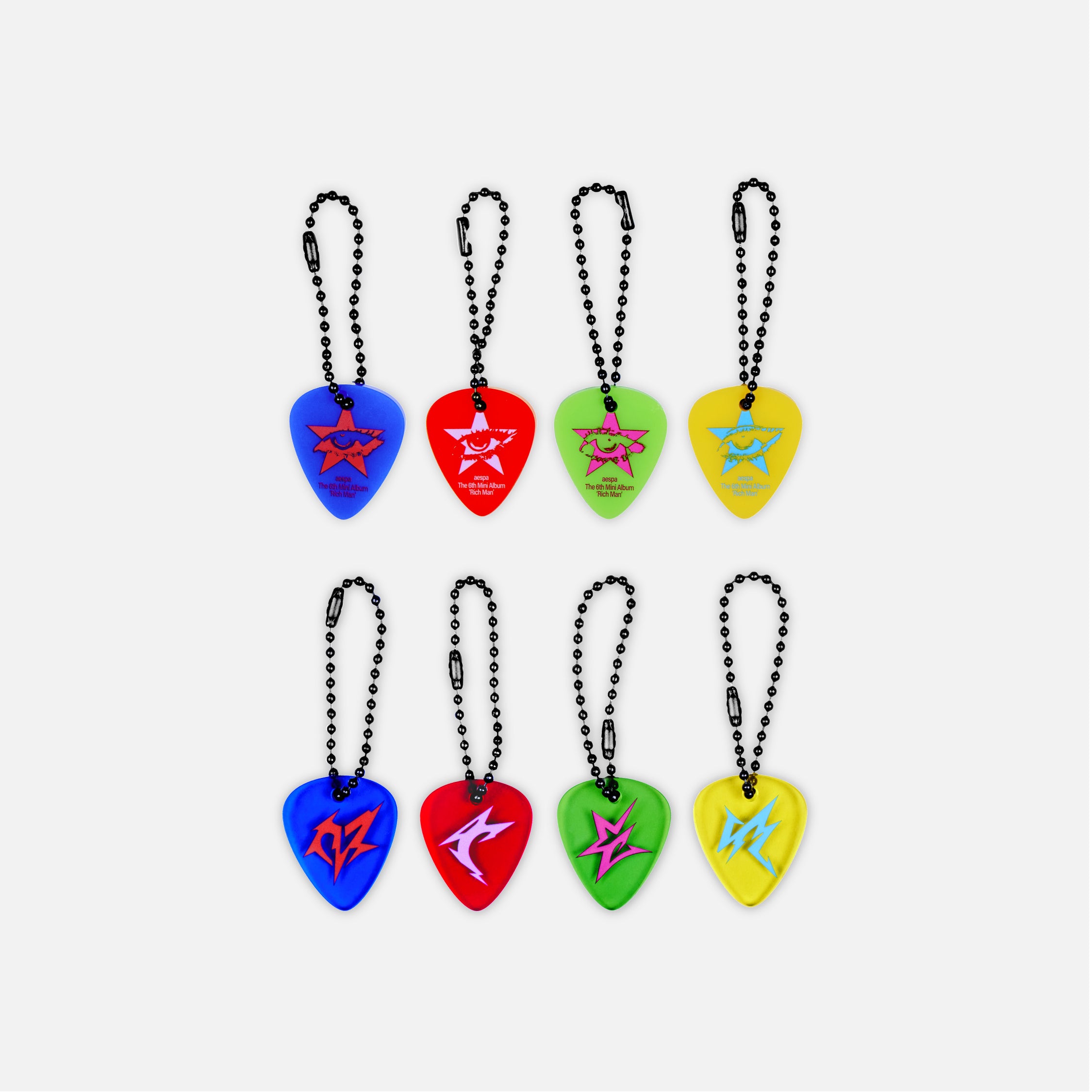 RANDOM GUITAR PICK KEYRING-aespa WEEK - #Rich_Man POP-UP MD