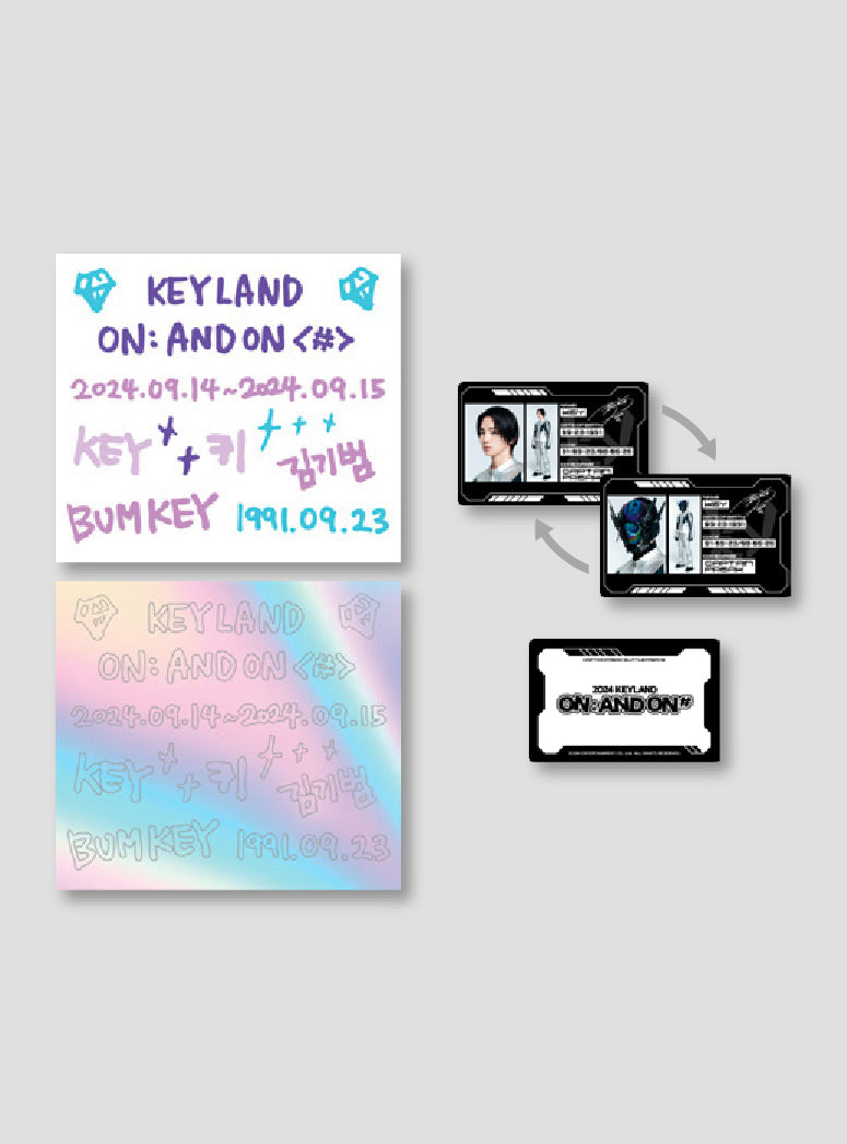 LENTICULAR ID CARD +  DECO STICKER SET - 2024 KEYLAND ON : AND ON <#> MD